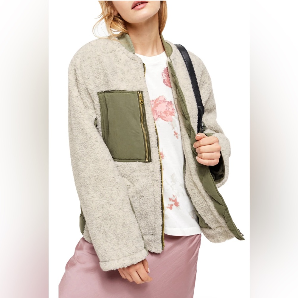 NWT Free People Women's Rivington Jacket Olive Size X-Small